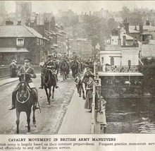 1914 British Horse Cavalry South Western Hotel Windsor WW1 Print Military War  - £39.19 GBP