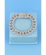 8 Inch Cuban Link Bracelet 18K White Gold Plated 14mm For Men And Women - $25.69