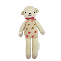 13&quot; Cuddle + Kind Knit Lucy Lamb Polka Dots Handmade Peru Stuffed Animal Plush - £44.03 GBP