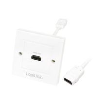 Logilink HDMI 1-Port Wall Socket Adapter - White  - $17.00