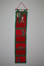 St Nicholas Square Christmas Card Holder Wall Hanging Pockets NWT - $14.00