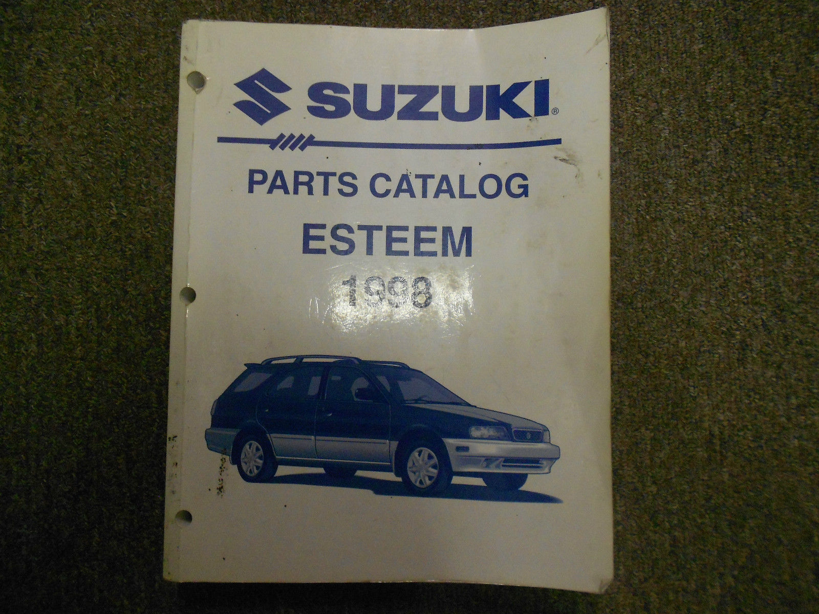 1998 Suzuki Esteem Parts Catalog Shop Manual FACTORY OEM BOOK 98 WORN STAINED - $26.11