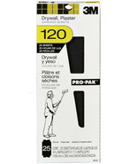 25 Sanding sheets 120 GRIT Sandpaper 4 3/16&quot; x 11 1/4&quot; Drywall Plaster 3... - $32.12