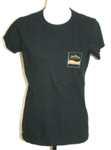 JIM BEAM T-SHIRT SIZE SMALL BLACK LOGO POCKET BLACK CREW NECK SHORT SLEE... - $7.89
