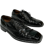 Giorgio Brutini ostrich/crocodile black private collection oxford shoes ... - $48.50 CAD