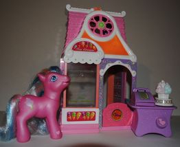 Hasbro My Little Pony Cotton Candy- &amp; - ICE CREAM SHOP with cash register - £31.27 GBP