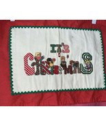 IT’S CHRISTMAS Colorful Children Embroidered Embroidery FINISHED Piece - £57.92 GBP