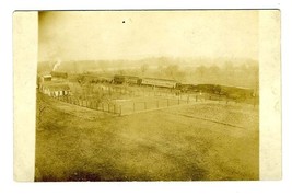 Old Train Wreck Real Photo Postcard Cars on Thier Sides  - $34.61