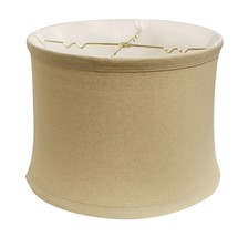 17" Rosewood Drum Trimmed Linen Lampshade - $3,059.51 MXN