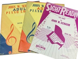 Lot Of 3 John W Schaum Adult Piano Course Books #2, &amp; 3 ©1946 ~ + Sight Reading - £15.28 GBP