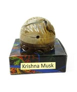 Handmade Krishna Musk Fragrance Natural Solid Perfume Hand Craft Stone J... - £8.50 GBP