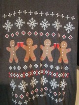 Nwt - Holiday Gingerman &amp; Snowflakes Images Adult Size Xl Short Sleeve Tee - £7.82 GBP