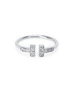 Tiffany &amp; Co. White Gold Diamond T-Wire Ring - $879.00