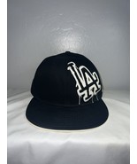 LA Dodgers New Era Cap Black Hat 7 1/2 Paint Drip Design Vintage Rare Fi... - $41.13 CAD