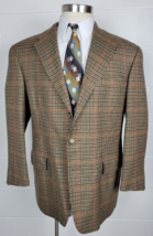 Vtg Tommy Hilfiger Houndstooth Windowpane Tweed Sport Coat Jacket 42R - £23.35 GBP