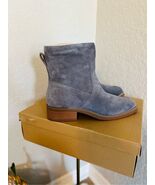 LUCKY BRAND Kazey Square Toe Suede Bootie, Block Heel, Dark Gray, Size 1... - $99.00
