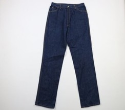 Vintage 70s Mens Size 30x36 Distressed Wide Leg Denim Jeans Pants Blue USA - £47.45 GBP