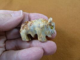 (Y-BUF-47) little Tan BUFFALO calf bison figurine stone gemstone SOAPSTO... - $8.99