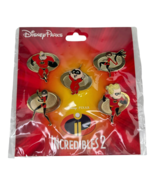 Disney Park Pixar THE INCREDIBLES 2 Pin Booster Pack Trading Set of 5 NEW - £26.58 GBP