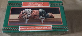 House of Lloyd Christmas Sleeping Santa  2 Stocking Holder. CHIP Edge Of Shoe - £6.27 GBP