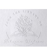 Book Embosser Personalized from The Library of Ex Libris Floral Stamper ... - $36.32