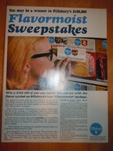 Vintage Pillsbury Sweepstakes Print Magazine Advertisement 1965 - £7.05 GBP