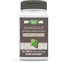 Nature&#39;s Way Ginkgold - Supports Memory and Mental Sharpness, 150 Tabs E... - £31.64 GBP