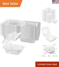 Versatile Clear Plastic Clamshell Takeout Boxes - Ideal for Cakes and Sa... - €51,78 EUR