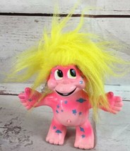 1992 Vintage Trendmaster Treasure Trolls  5&quot; Talking Doll, Pink/yellow, WORKS! - £14.80 GBP