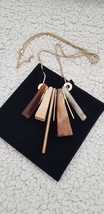 Bold Statement Drop Necklace In Caramel Tones - $33.22