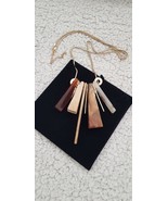 Bold Statement Drop Necklace In Caramel Tones - $45.80 CAD