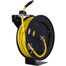 Air Hose Reel Retractable 3/8&quot; Inch x 50&#39; Foot SBR Rubber Hose Max - £108.17 GBP