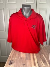 Tampa Bay Buccaneers Bucs NFL Red Men&#39;s Polo Shirt 100% Polyester Size 2XL  - £11.68 GBP