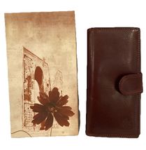 Vintage Firenze Women's Leather Wallet Brown New in Box - $24.69