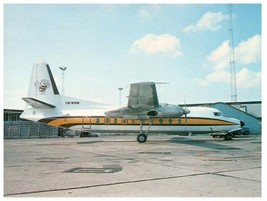 Air Executive Norway Busy Bee Fokker F 27 Friendship Airplane Card - £5.90 GBP