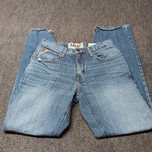 Ariat Jeans Men 32x34 Blue Low Rise Bootcut M4 Loop Lock Whiskered Western - £29.12 GBP