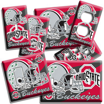 OHIO STATE BUCKEYES UNIVERSITY FOOTBALL TEAM LIGHT SWITCH OUTLET ROOM HO... - £9.58 GBP+