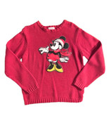 Vintage Minnie Mouse Sweater Women Large Knitted Christmas - £39.18 GBP