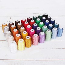 40 X-Large Cones Polyester Embroidery Machine Thread Set Vibrant Colors | 1000M  - £74.74 GBP