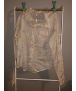 Abercrombie &amp; Fitch Women Pink &amp; Yellow Floral Long Sleeve Button-Down L... - £11.14 GBP