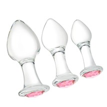 Crystal Anal Plug Bum Plugs Jewelry Anal Trainer Toys Glass Massage Butt... - £21.96 GBP