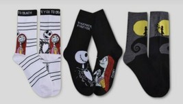 Disney&#39;s Night Before Christmas Women&#39;s 3 Pack Crew Socks NEW Size 4-10 - $13.85