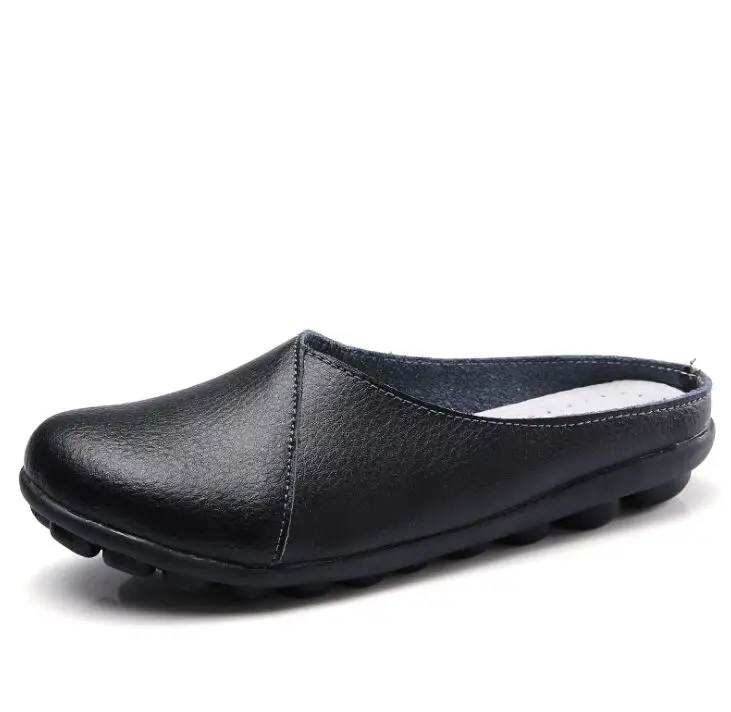 2024 Spring Simple Casual Lazy leather Woman Flat Shoes For Women Loafers Chauss - £125.67 GBP