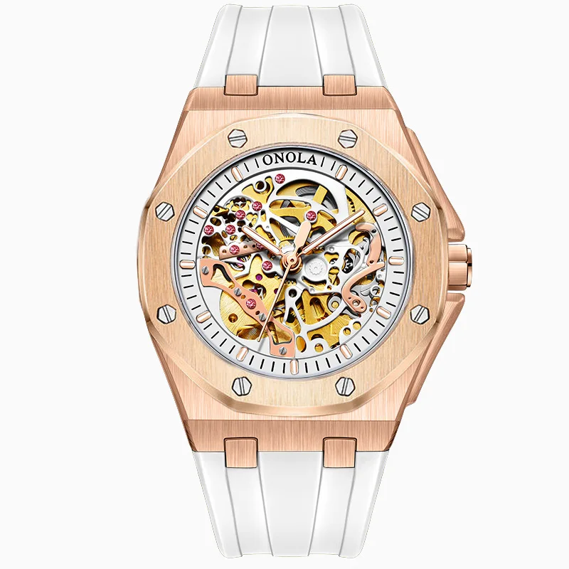 New Fully Automatic Mechanical Watch Men&#39;s ONOLA/Orona Fashion Multicolor  Tape  - £143.63 GBP