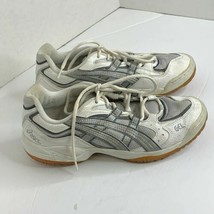 Asics Womens Sz 10 White Silver BY258 Athletic Shoes Sneakers F090503 - £21.82 GBP