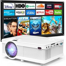 Mini Projector 7500Lumens Portable Projector Full Hd 1080P Supported, Home Theat - £72.82 GBP