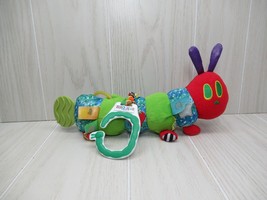Eric Carle Very Hungry Caterpillar plush baby rattle teether toy hanging... - $4.94