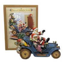 Grandeur Noel Porcelain Santa On Wheels Brown Car 2003 Collectors Edition - £41.63 GBP