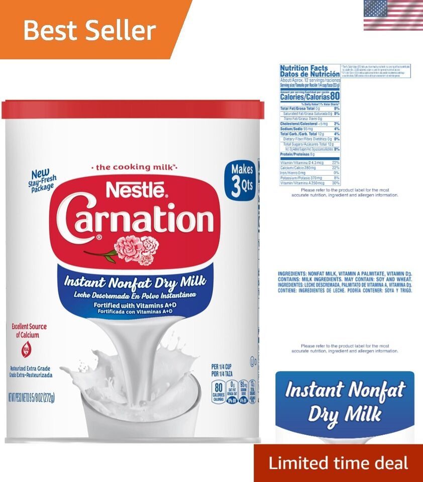 Stay-Fresh Instant Nonfat Dry Milk - 6 Bags with Essential Calcium &amp; Vit... - $48.80