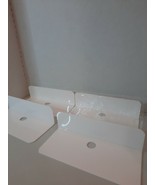 Oaprire White Floating Shelves Wall Mounted Set of 4 Acrylic Bedroom , G... - £16.74 GBP
